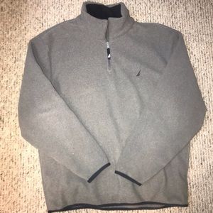 Nautica grey quarter zip fleece
